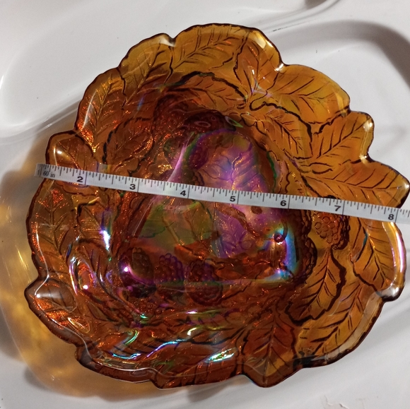 Vintage Indiana Amber Carnival Glass Dish - Picture 5 of 8
